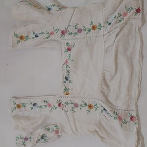 Beige Blouse with flower design🌸🌸
